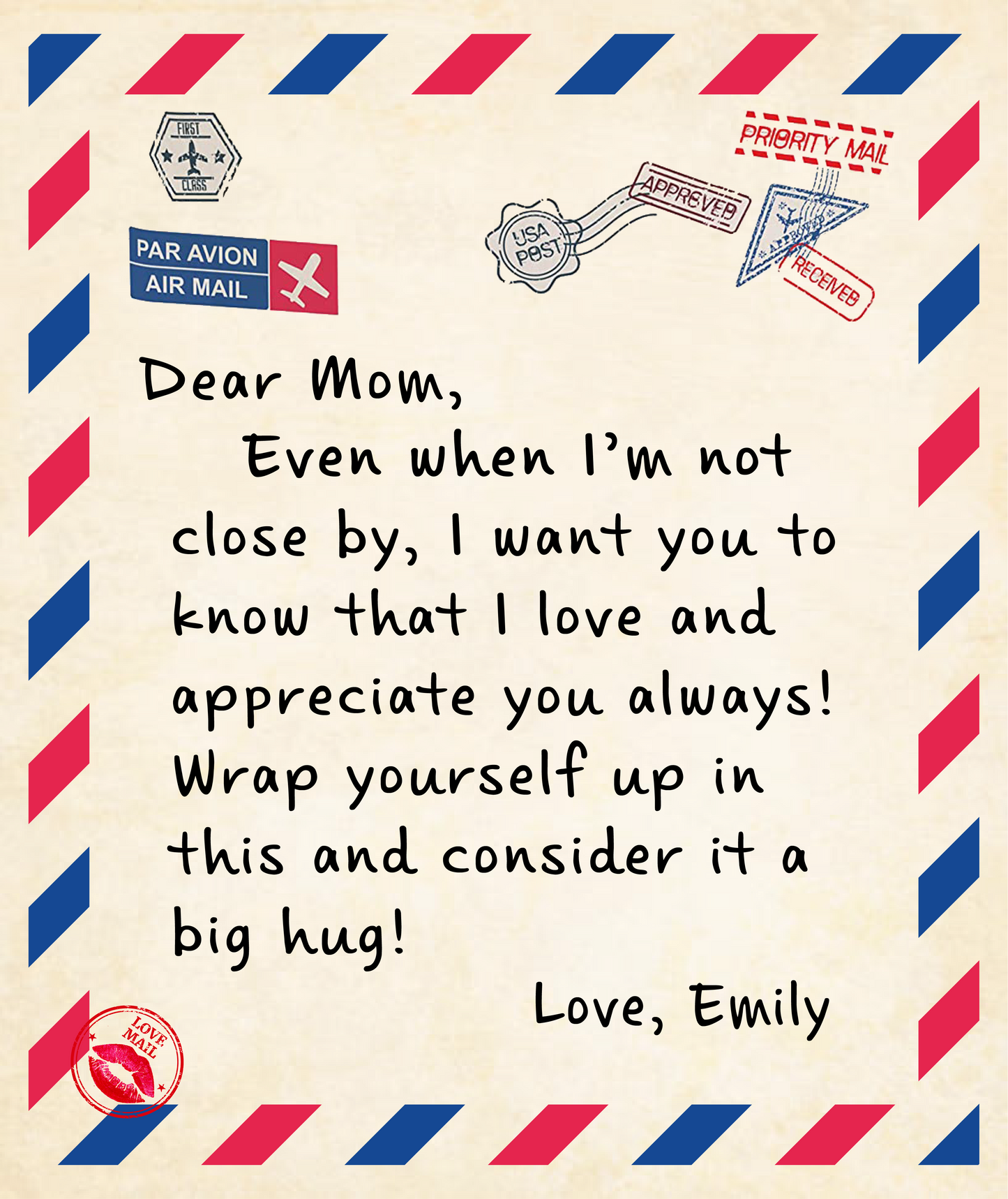 Personalized Plush Postage Blanket