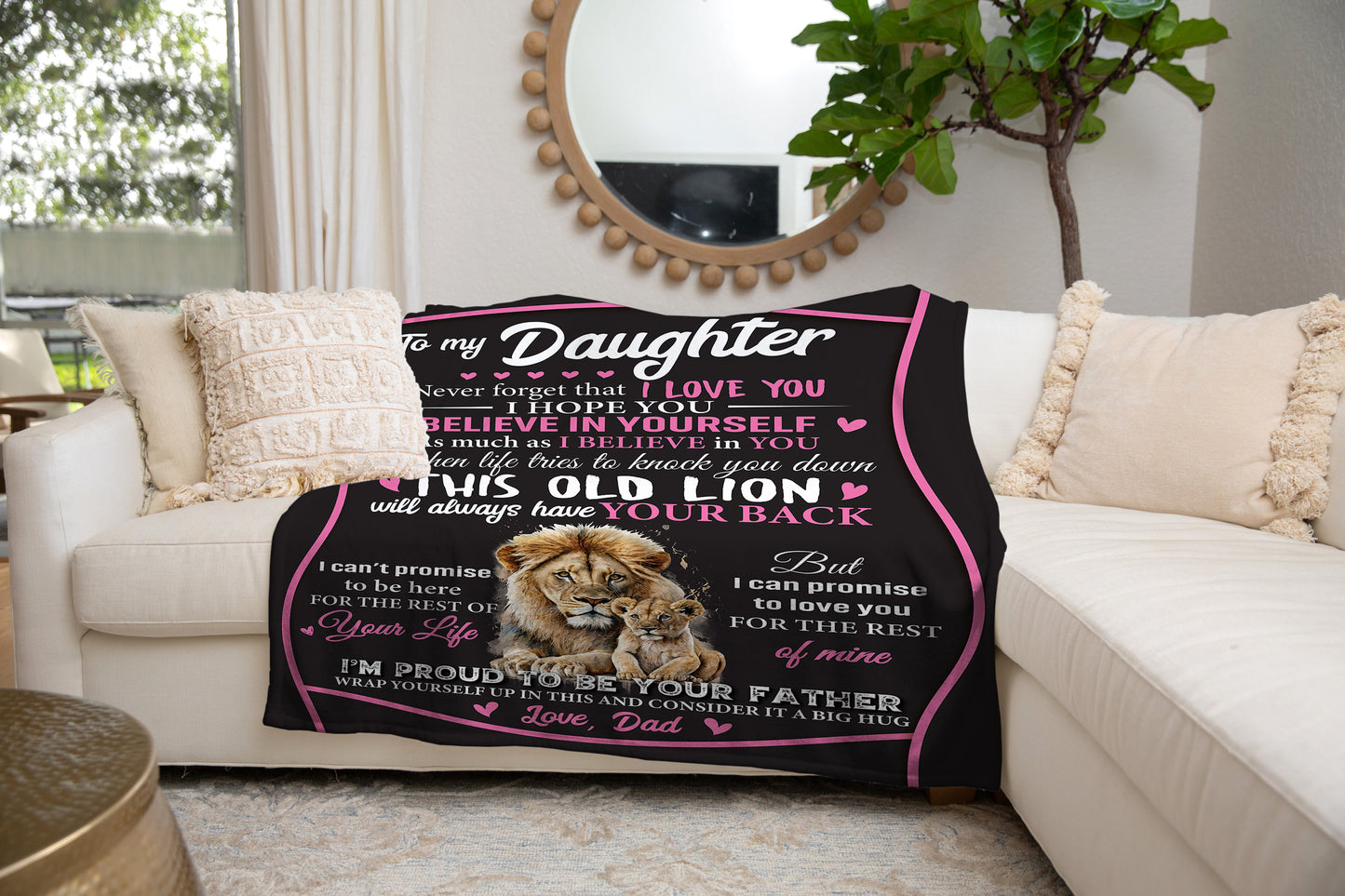 To My Daughter | Love Dad | Cozy Blanket